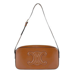 Celine Cuir Triomphe Camera Bag Brown Leather